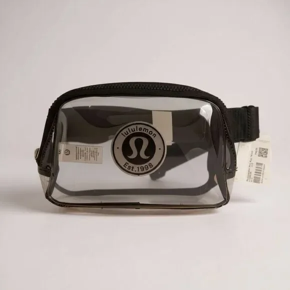 Lululemon Everywhere Black Clear Bag 1L Transparent Crossbody Waist Belt Bag NWT - Picture 4 of 4
